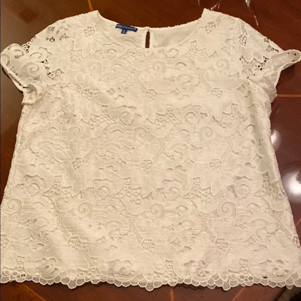 Lacy blouse by Talbots - Picture 2 of 12